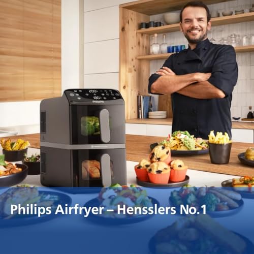 Philips Airfryer 4000 NA460 Heißluftfritteuse 10 L, 2 Körbe